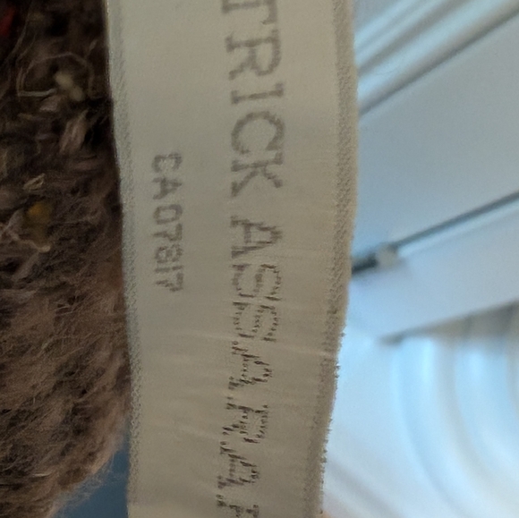 Patrick Assaraf Men's XL wool and leather brown sweater with zip on arm - Picture 11 of 12